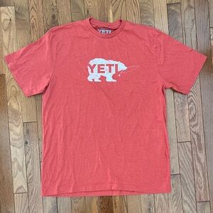 Reddish Coral Yeti Tee Women Size L